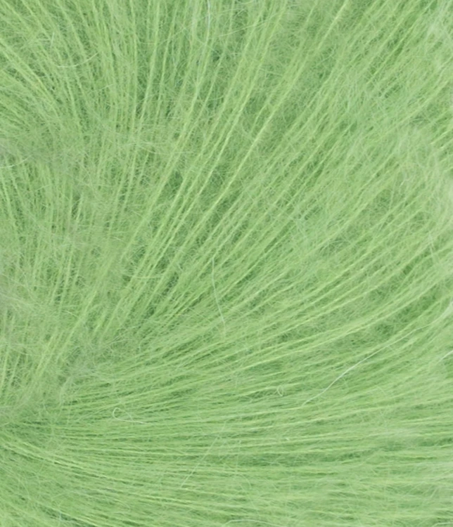włóczka Sandnes Garn Tynn Silk Mohair kolor 8733 wiosenna zieleń