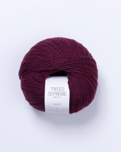 Włóczka MAJO Garn Tweed Supreme kolor 904 Burgundy