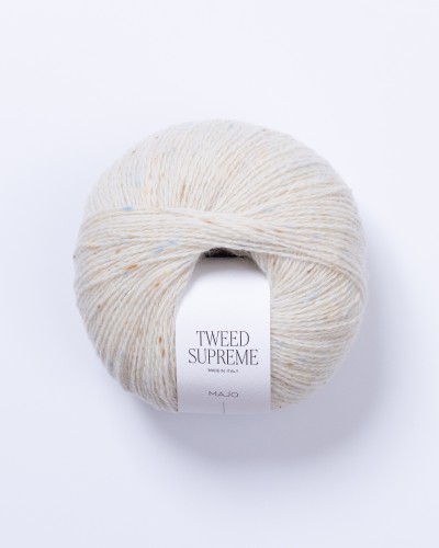 Włóczka MAJO Garn Tweed Supreme kolor 100 Ivory