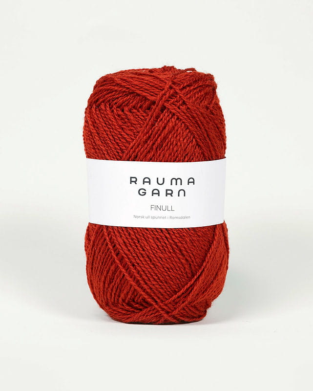Rauma Garn FINULL kolor rdzawa czerwień